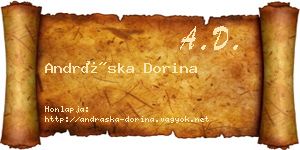 Andráska Dorina névjegykártya