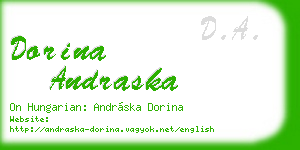 dorina andraska business card