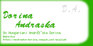 dorina andraska business card